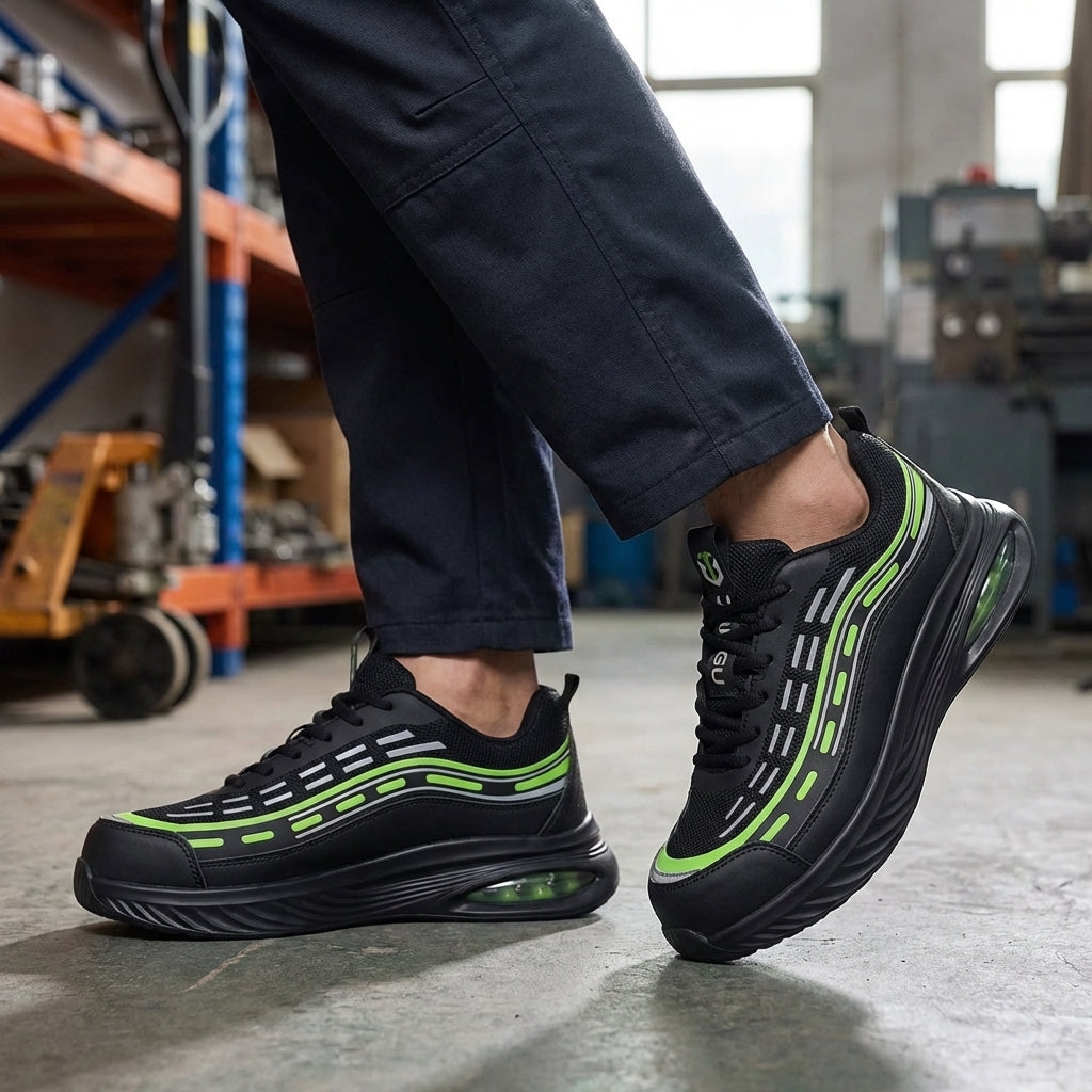 Lightweight safety work shoes with 10KV electrical insulation and anti-smash protection