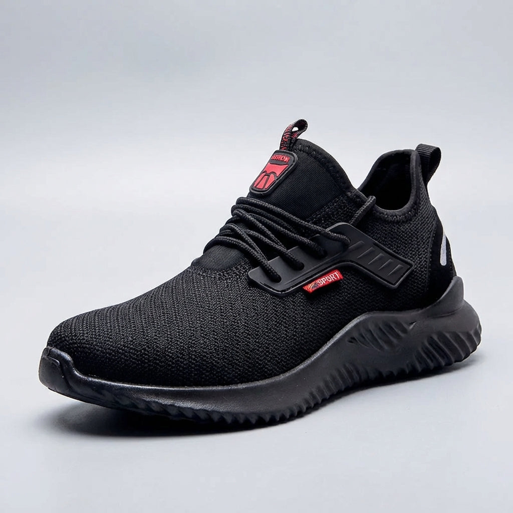 Men's low profile safety sneaker with dial closure and puncture protection