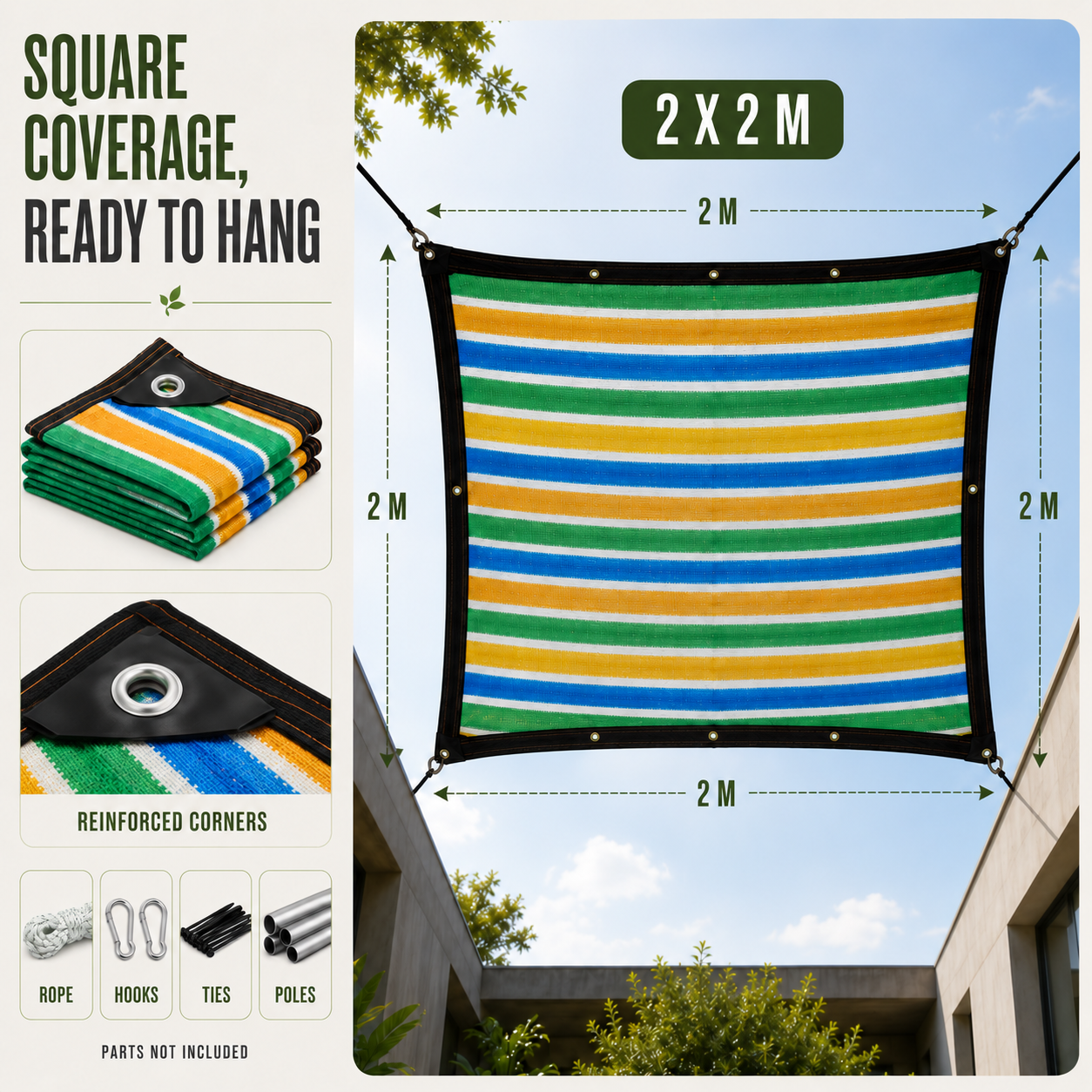 Celrien | ShadeLoom Striped Outdoor Shade Canopy
