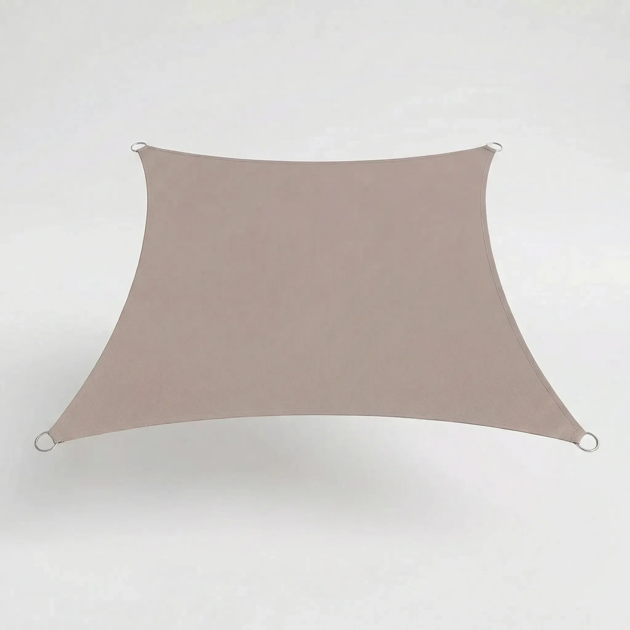 Rectangular outdoor shade sail with adjustable corner tension for patio and garden sun protection