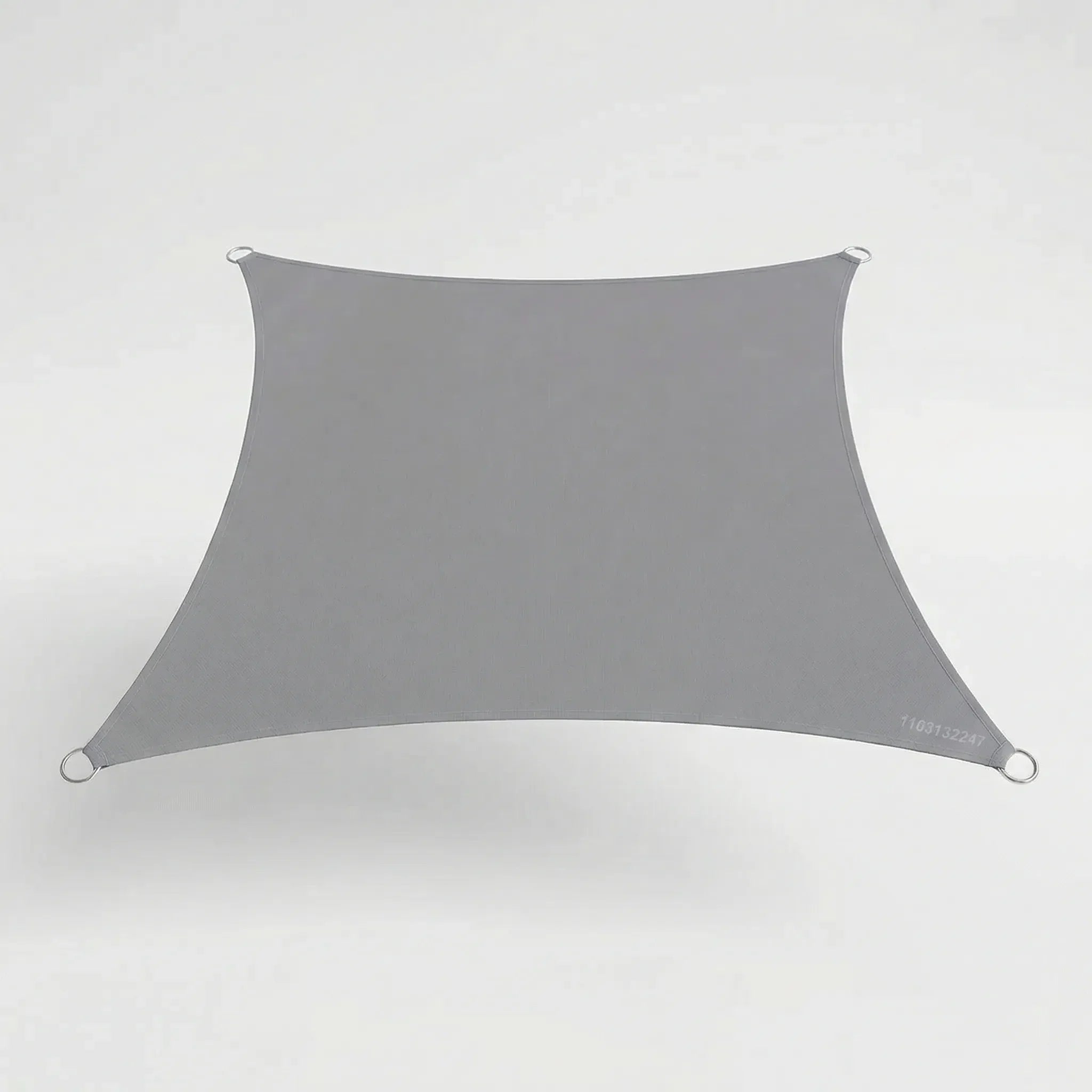 Rectangular outdoor shade sail with adjustable corner tension for patio and garden sun protection