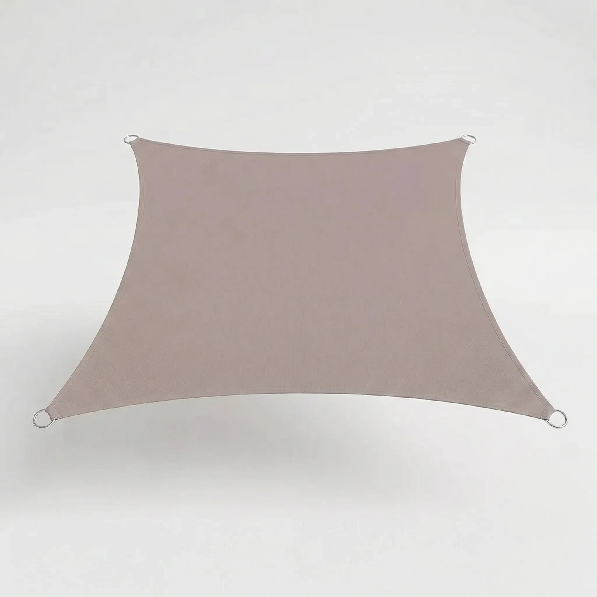 Rectangular outdoor shade sail with adjustable corner tension for patio and garden sun protection