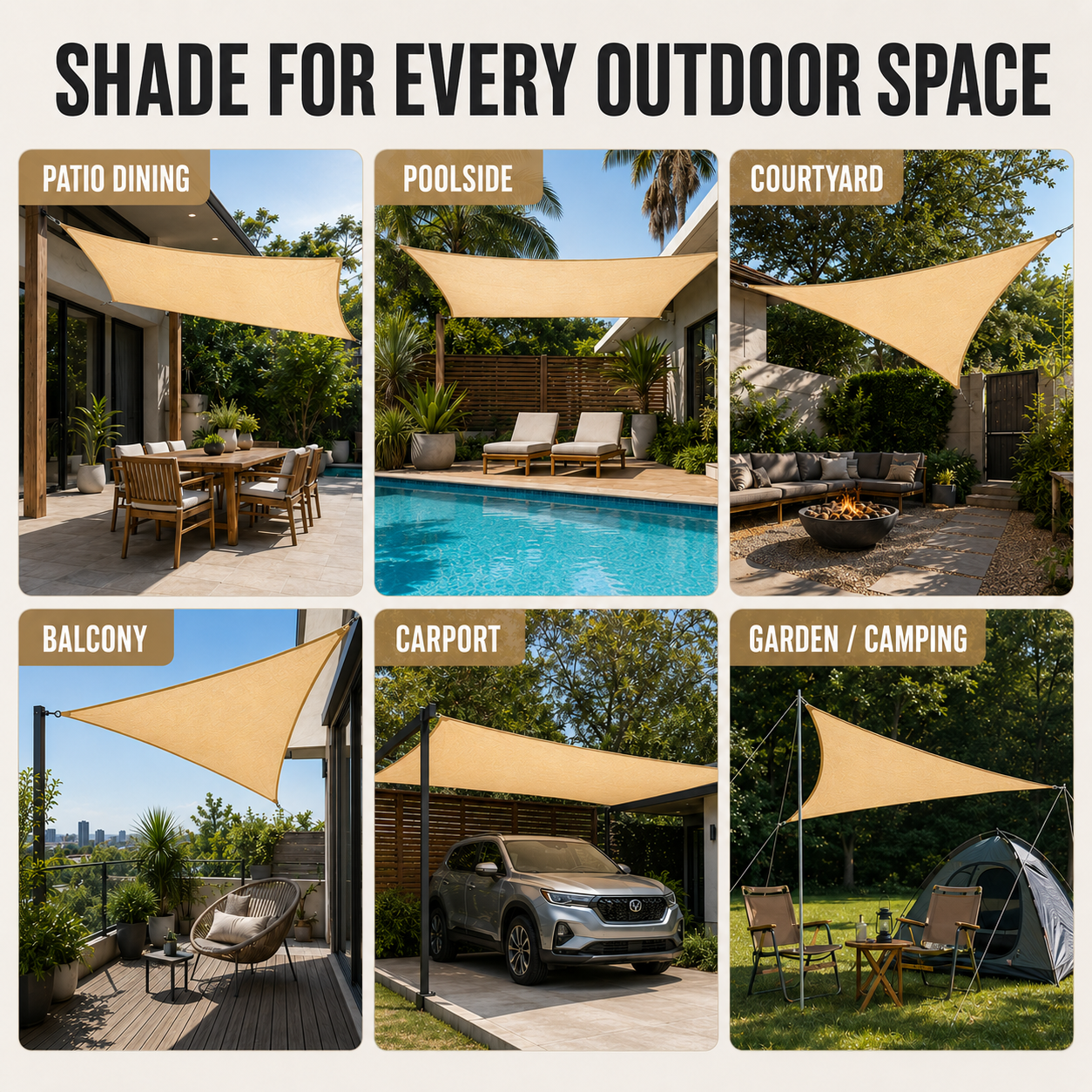 Celrien | Shadeara Rectangular Sun Shade Canopy