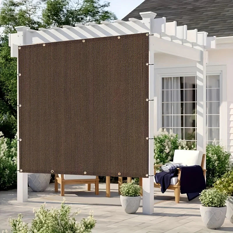 Rectangular sun shade canopy with 85% UV light blocking and perforated breathable design