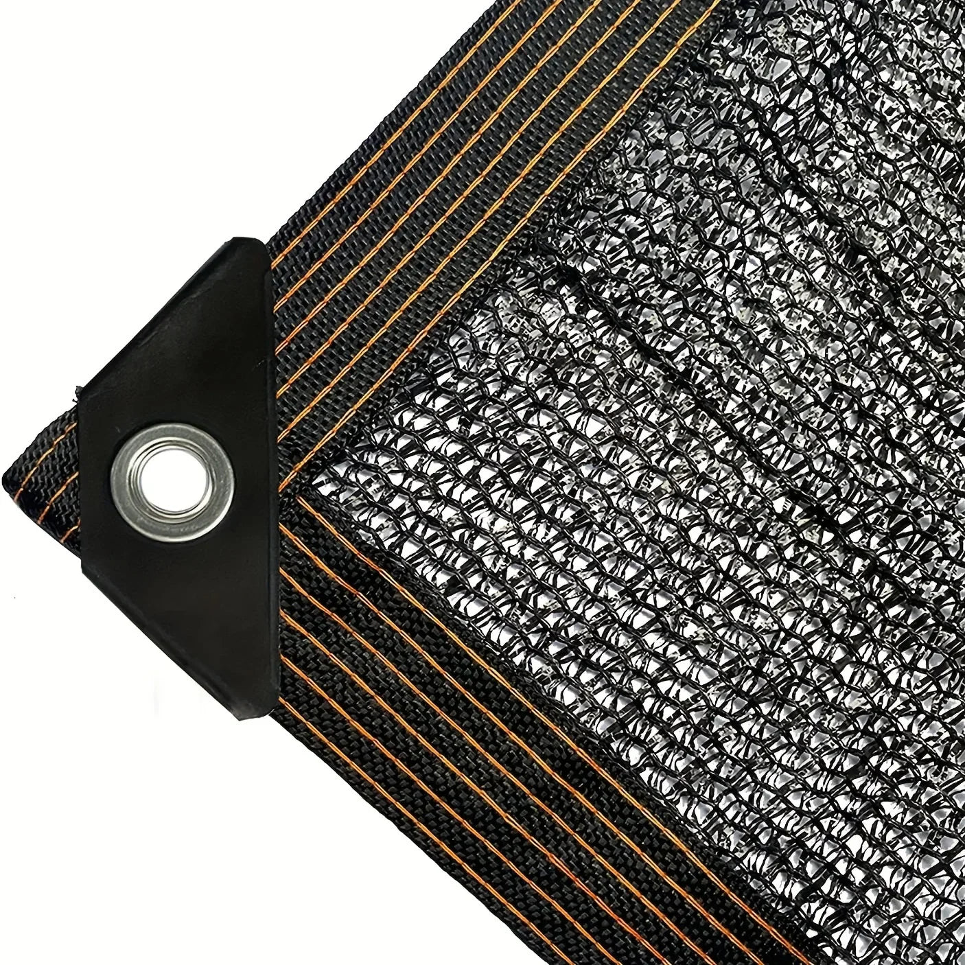 Heavy duty shade cloth with reinforced edges and grommets for outdoor patio