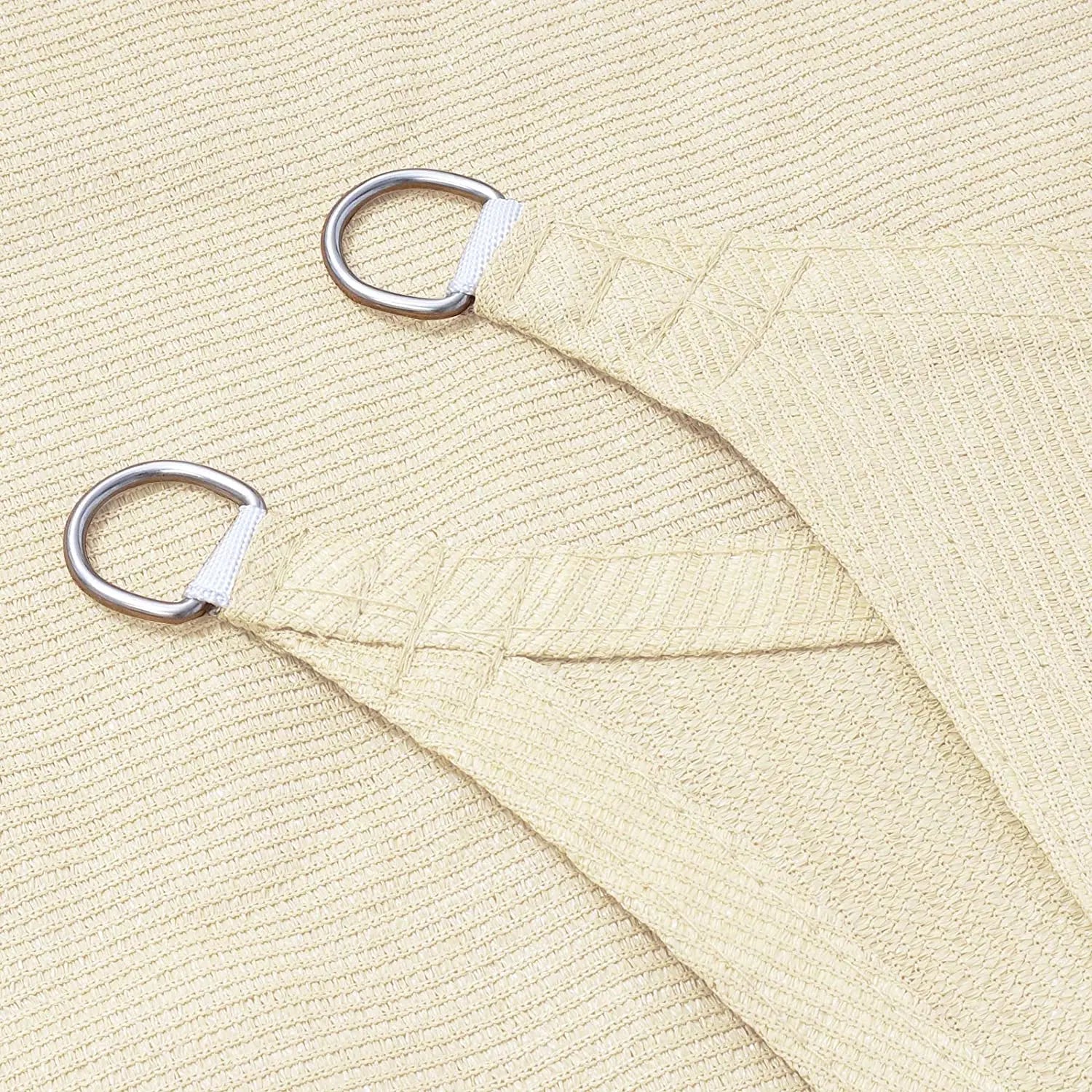 Rectangular sun shade sail with reinforced corners for patio and garden