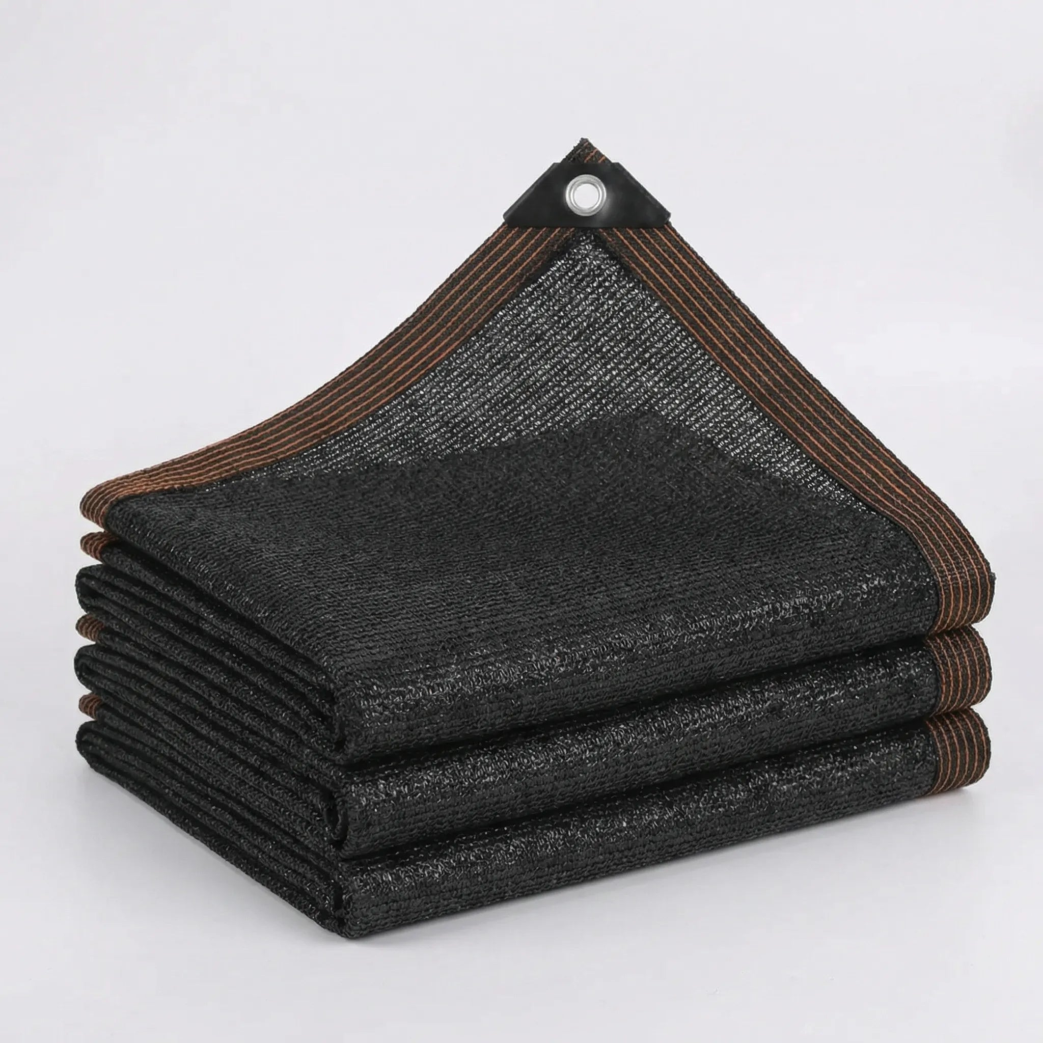 Heavy duty shade netting with reinforced edges and fixing points