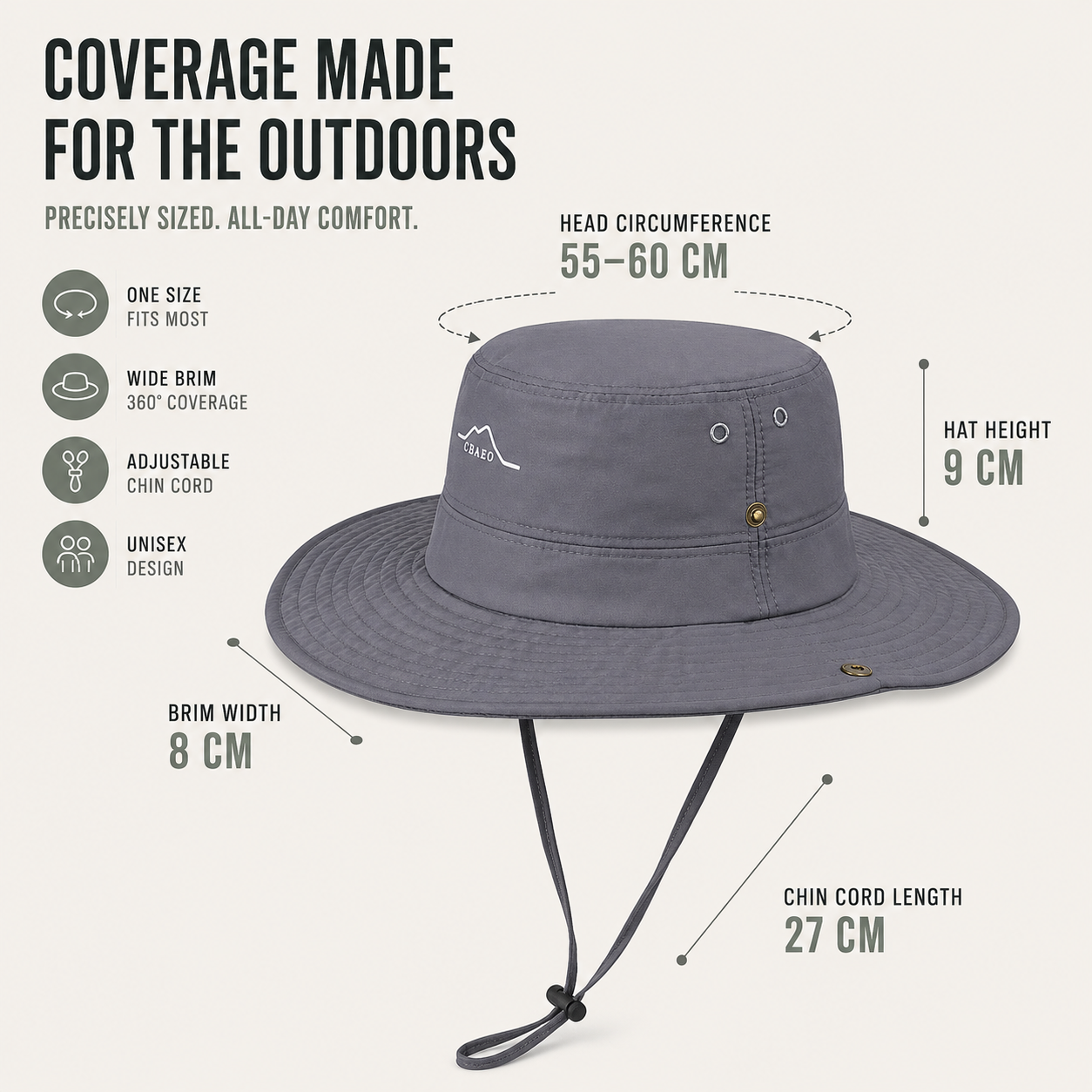 Celrien | Shadorra Wide-Brim Waterproof Outdoor Hat