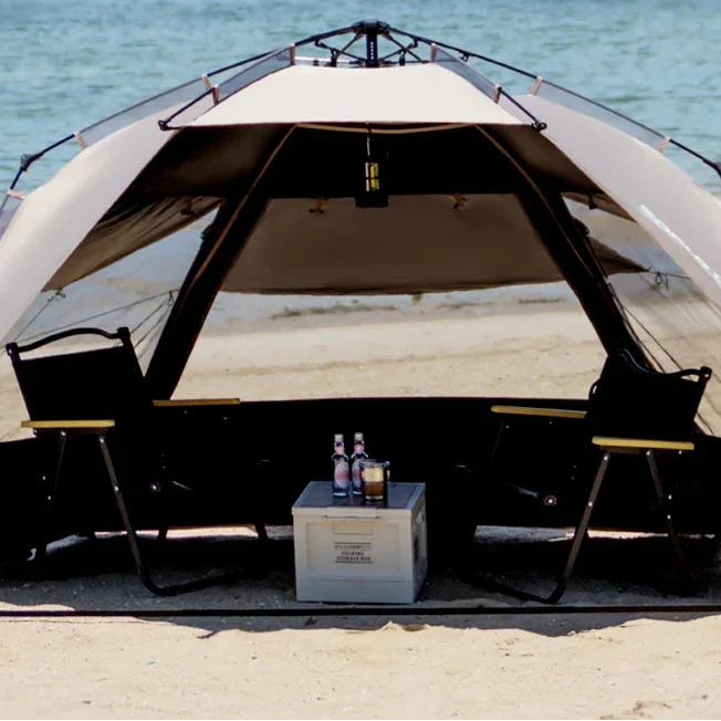 Automatic pop up beach tent for 3-4 people with UV protection layer