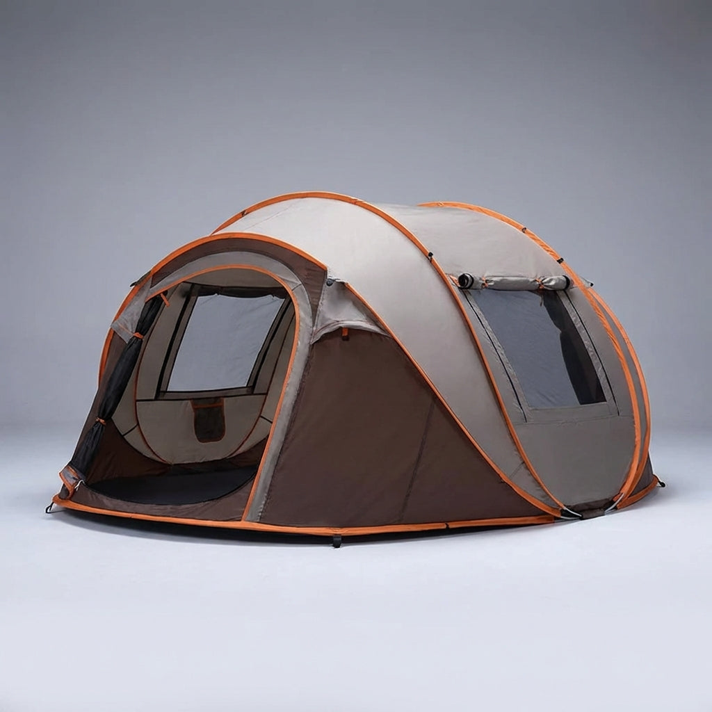 Automatic pop-up family tent waterproof spacious interior camping