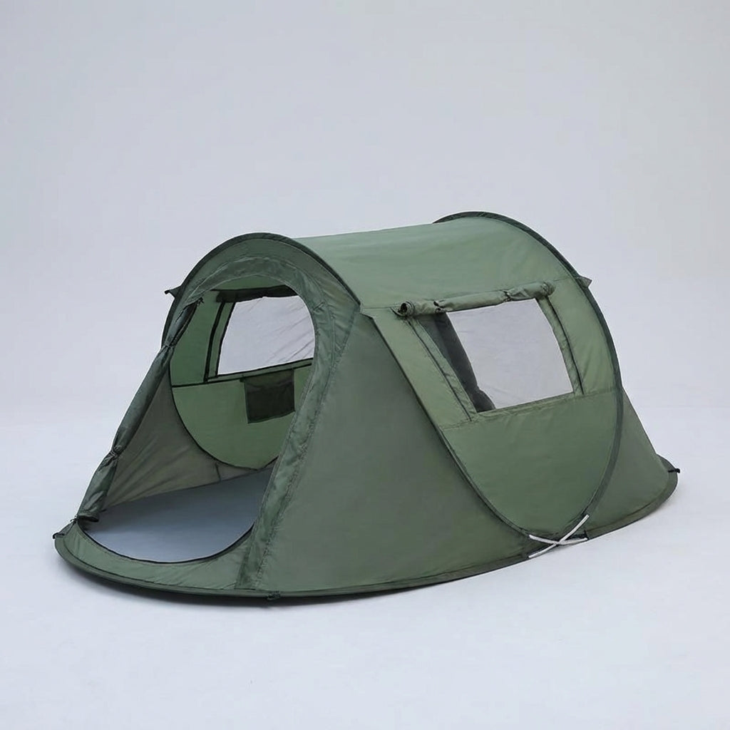 Automatic pop-up family tent waterproof spacious interior camping