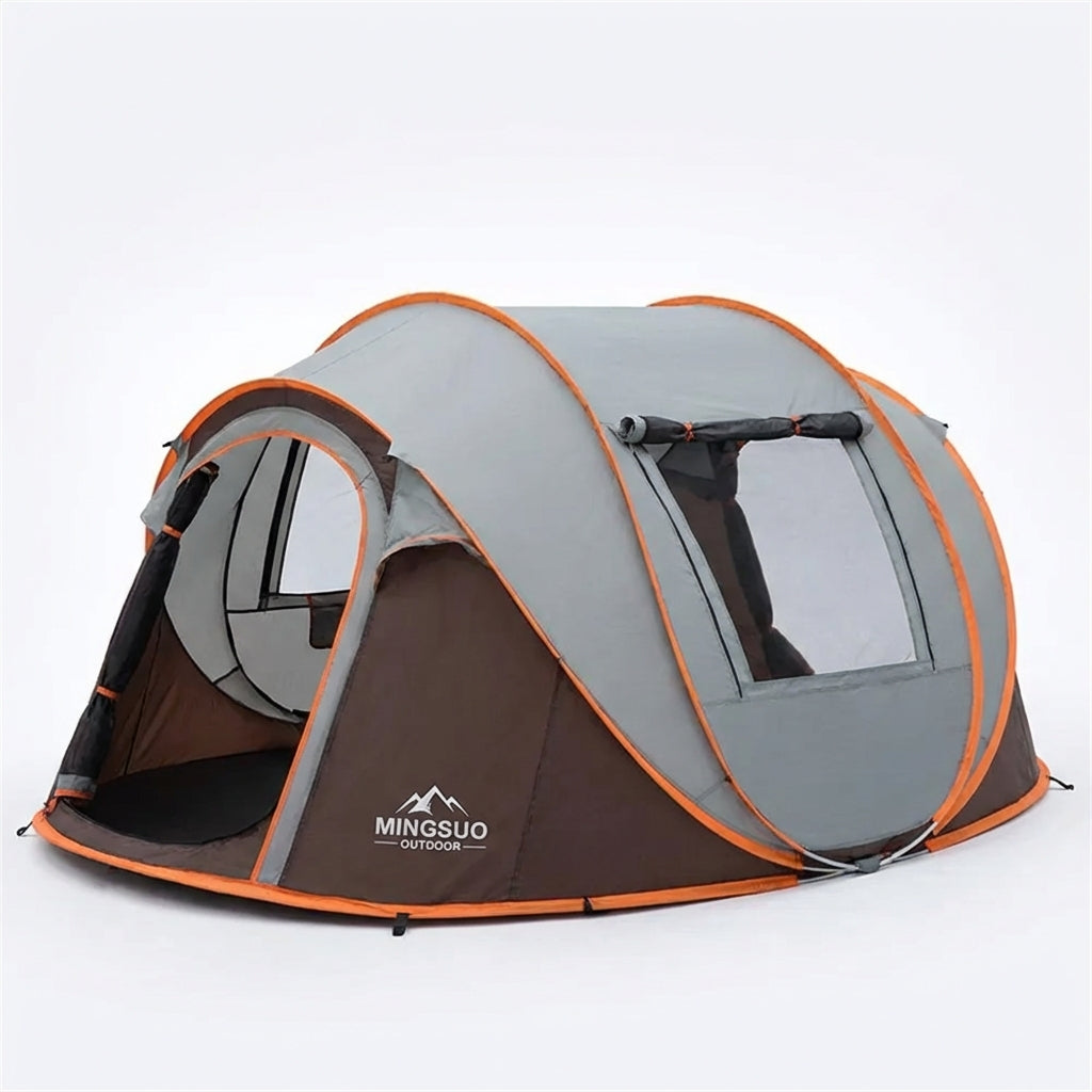 Automatic pop-up family tent waterproof spacious interior camping