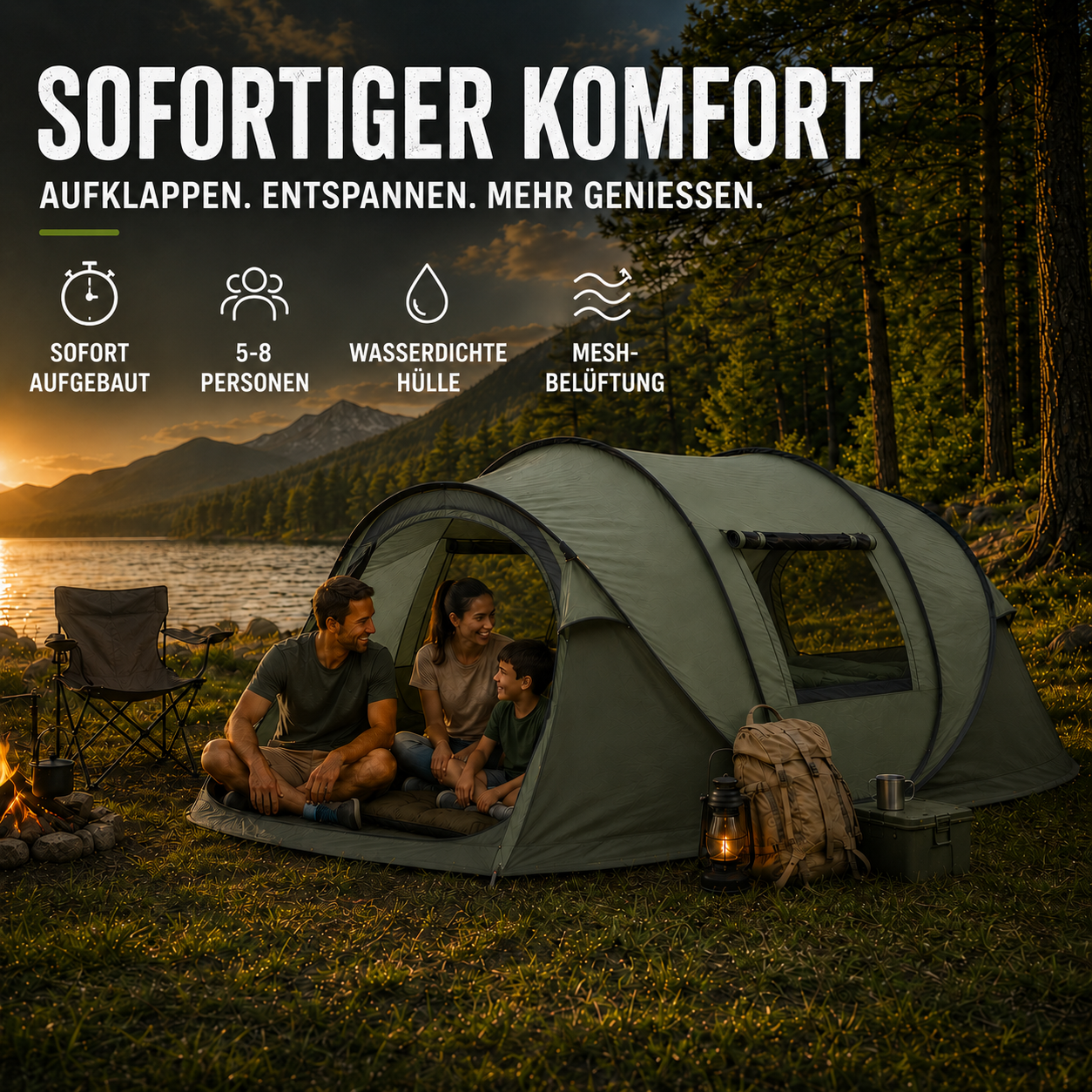 Celrien | Shelvoo Automatic Pop-Up Family Tent