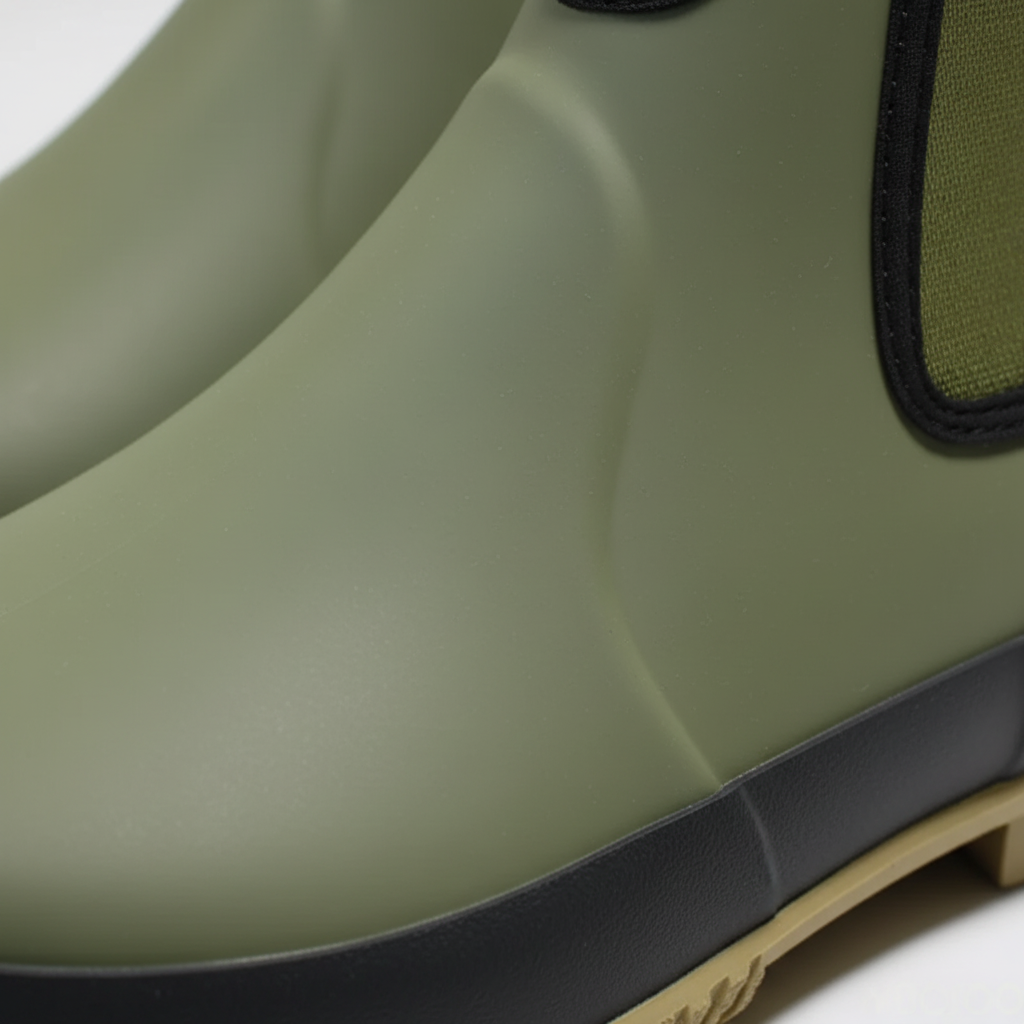 Men's waterproof pull-on ankle rain boots with non-slip sole