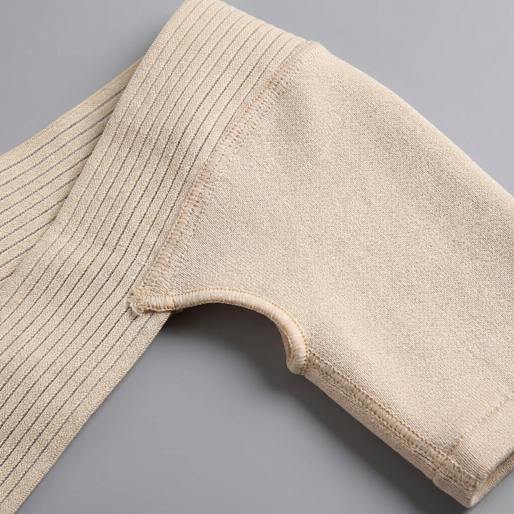 Elastic shoulder support brace with breathable compression for upper back