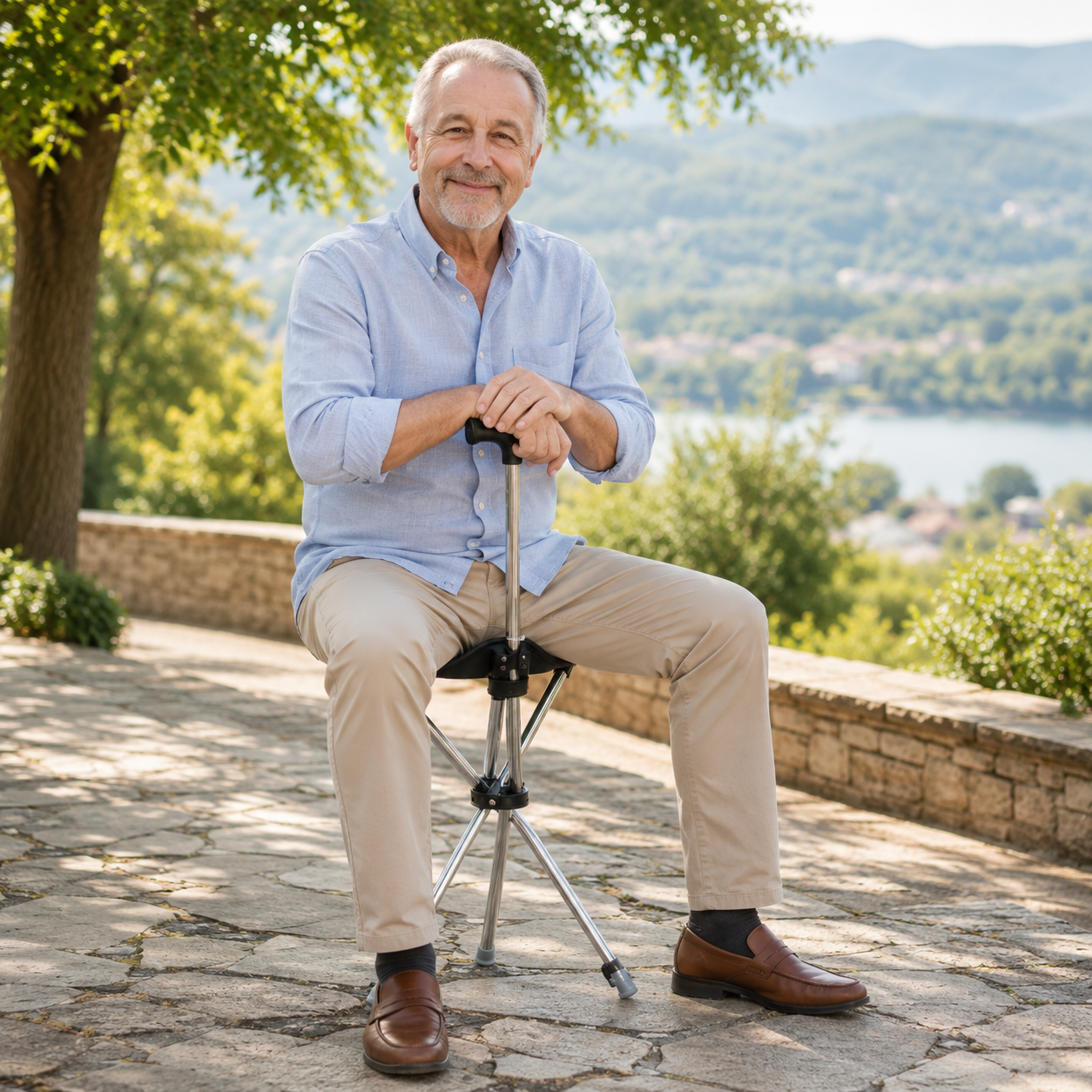 Celrien | Sitaraid Foldable Aluminum Cane Chair