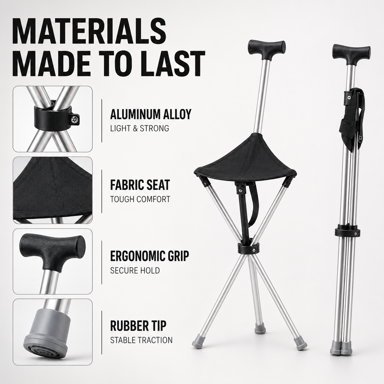 Celrien | Sitaraid Foldable Aluminum Cane Chair