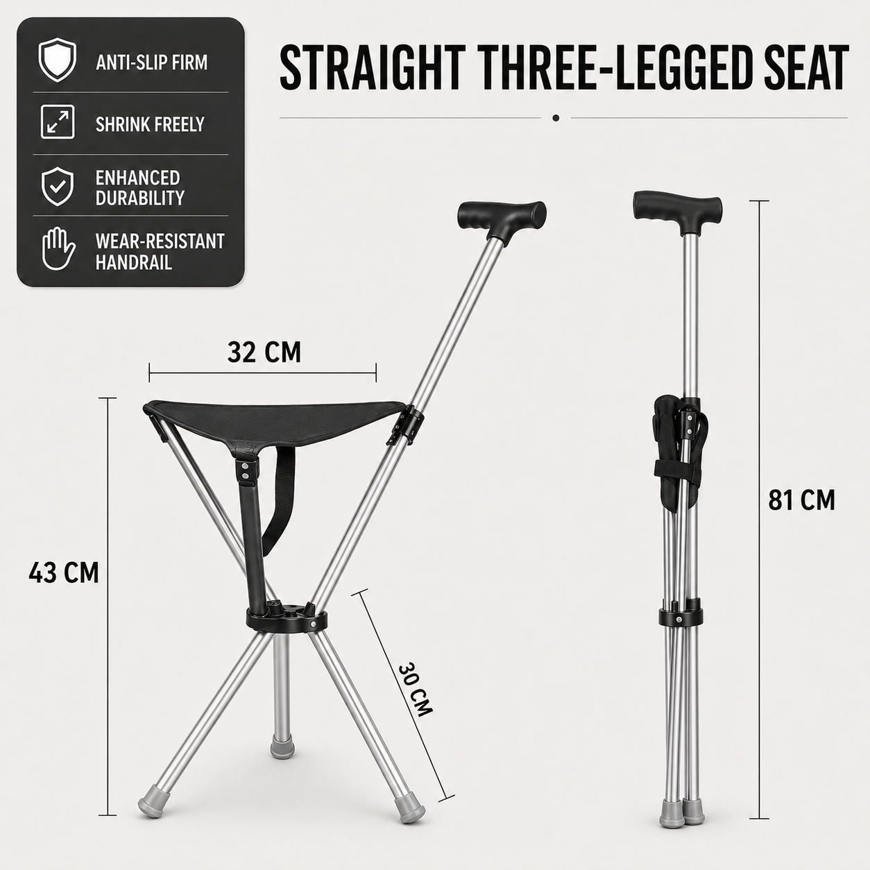 Celrien | Sitaraid Foldable Aluminum Cane Chair