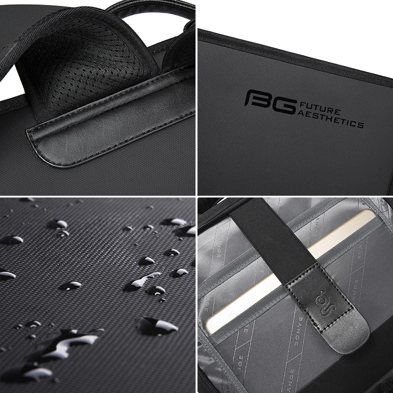 Water-resistant business backpack with padded laptop compartment
