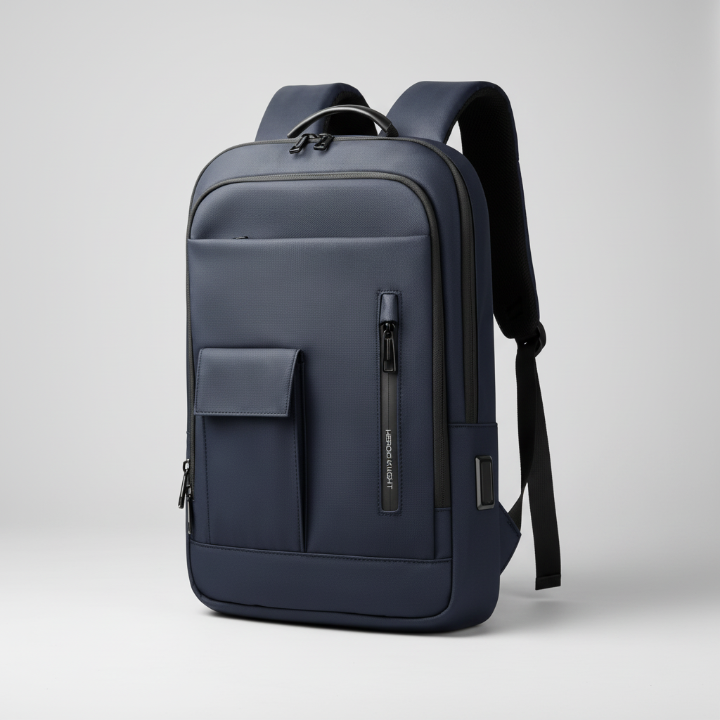 Slim water-resistant laptop backpack with USB charging port and padded compartment