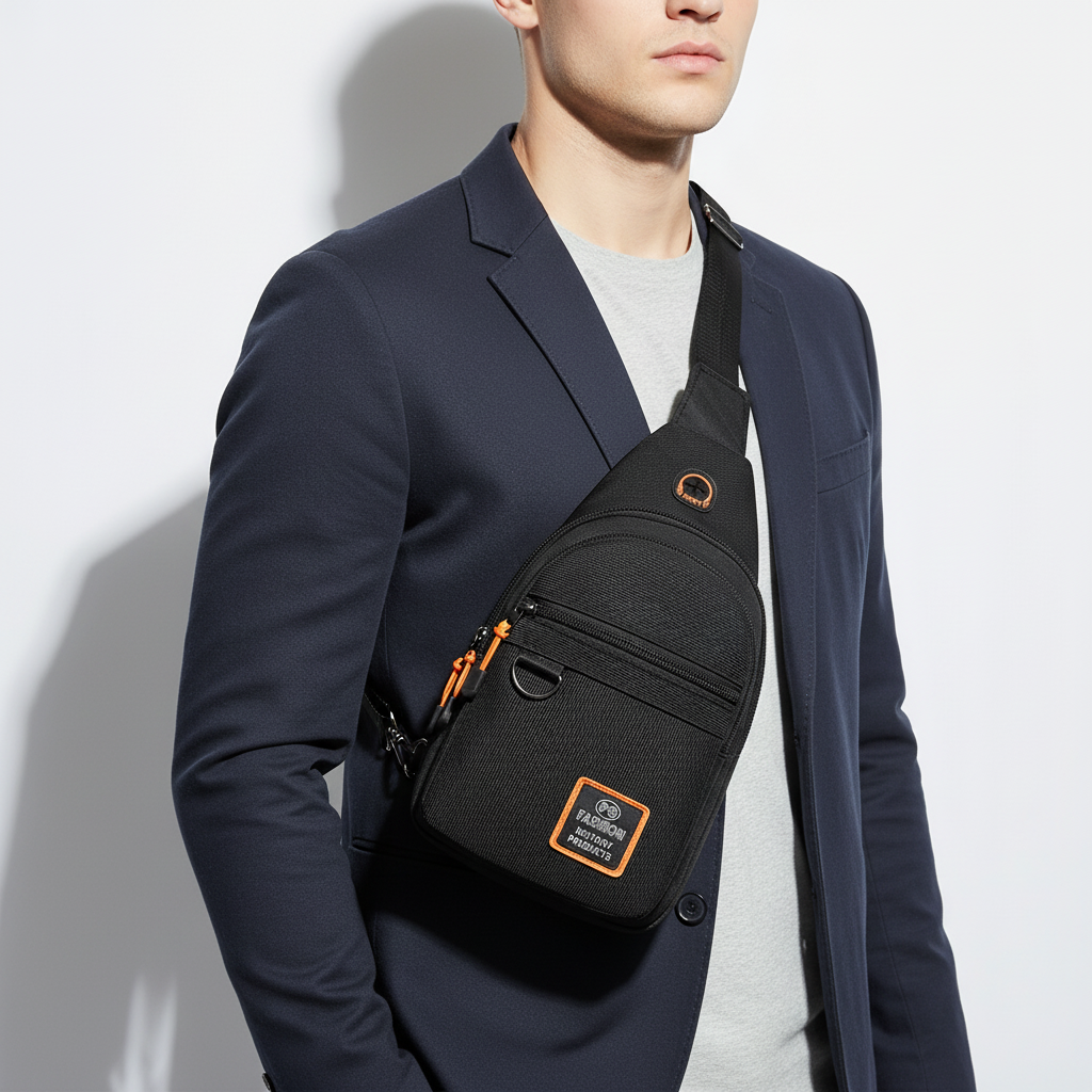 Shoulder bags crossbody sling with multiple pockets and adjustable strap
