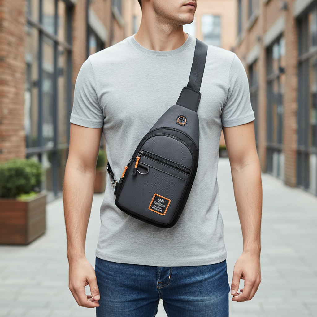 Shoulder bags crossbody sling with multiple pockets and adjustable strap
