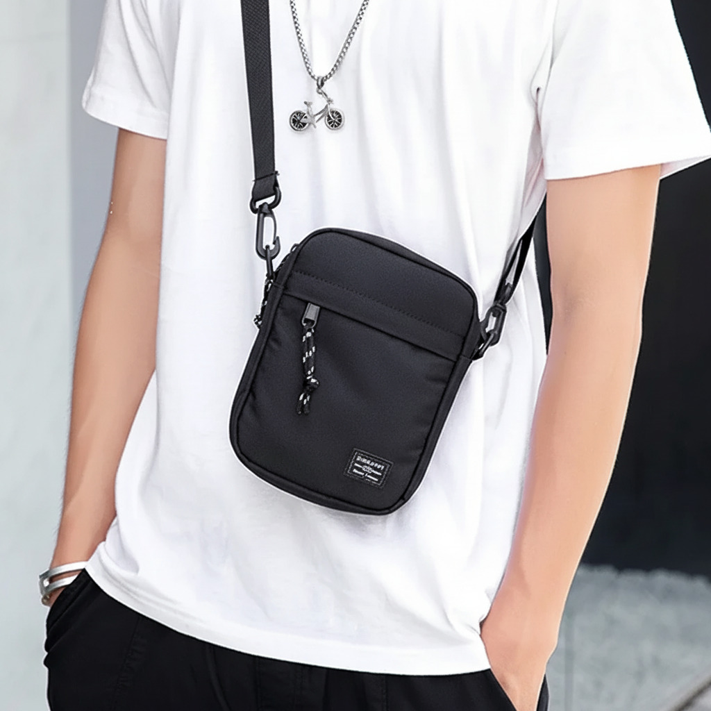 Compact shoulder bags Oxford cloth crossbody with adjustable strap