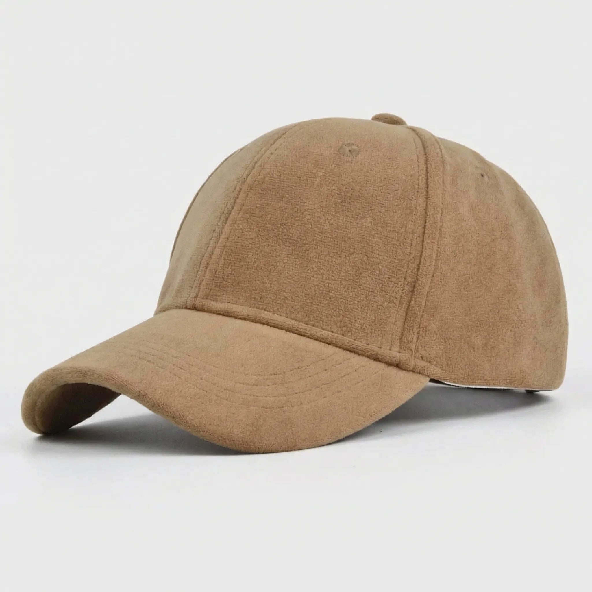 Retro suede baseball cap with snapback closure in unisex fit