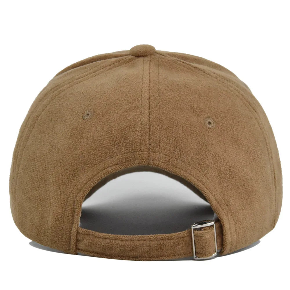 Retro suede baseball cap with snapback closure in unisex fit