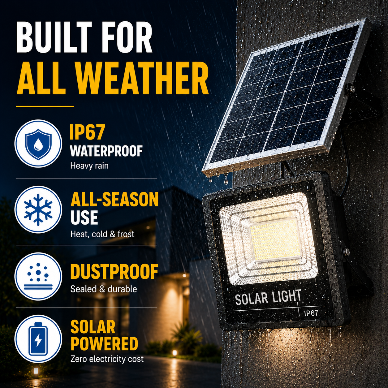 Celrien | Soluxe Solar-Powered Outdoor Flood Light With Remote