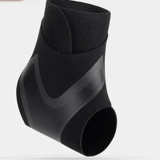 Adjustable ankle support sleeve with anti-roll stability and breathable construction