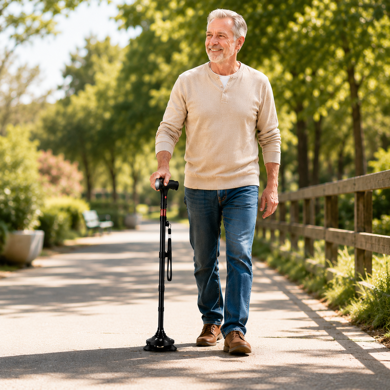 Celrien | StabiliTrek Foldable Aluminum Quad Cane
