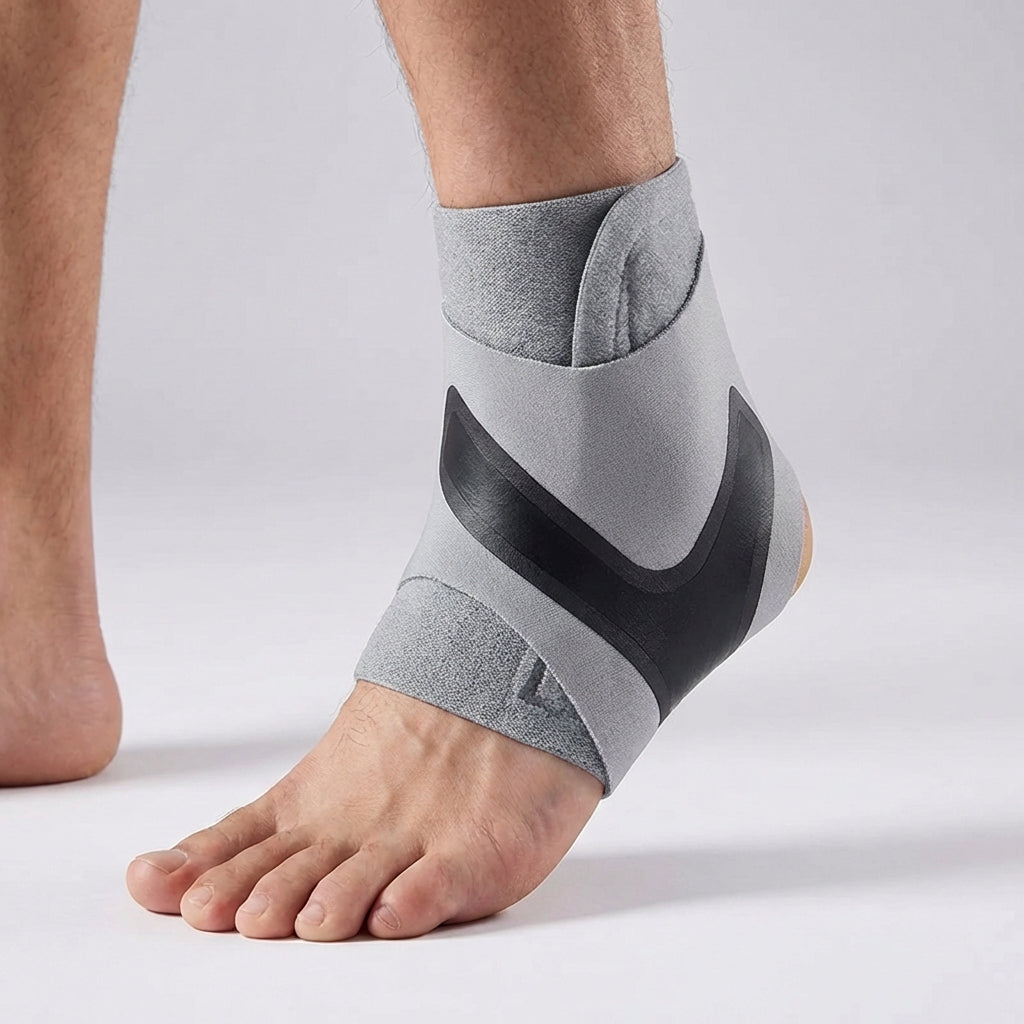 Adjustable ankle support sleeve with targeted compression and wrap-style stabilization