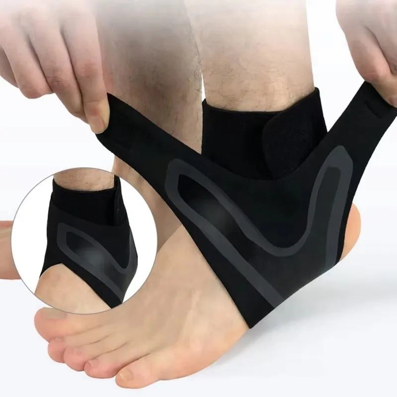 Adjustable ankle support sleeve with targeted compression and wrap-style stabilization
