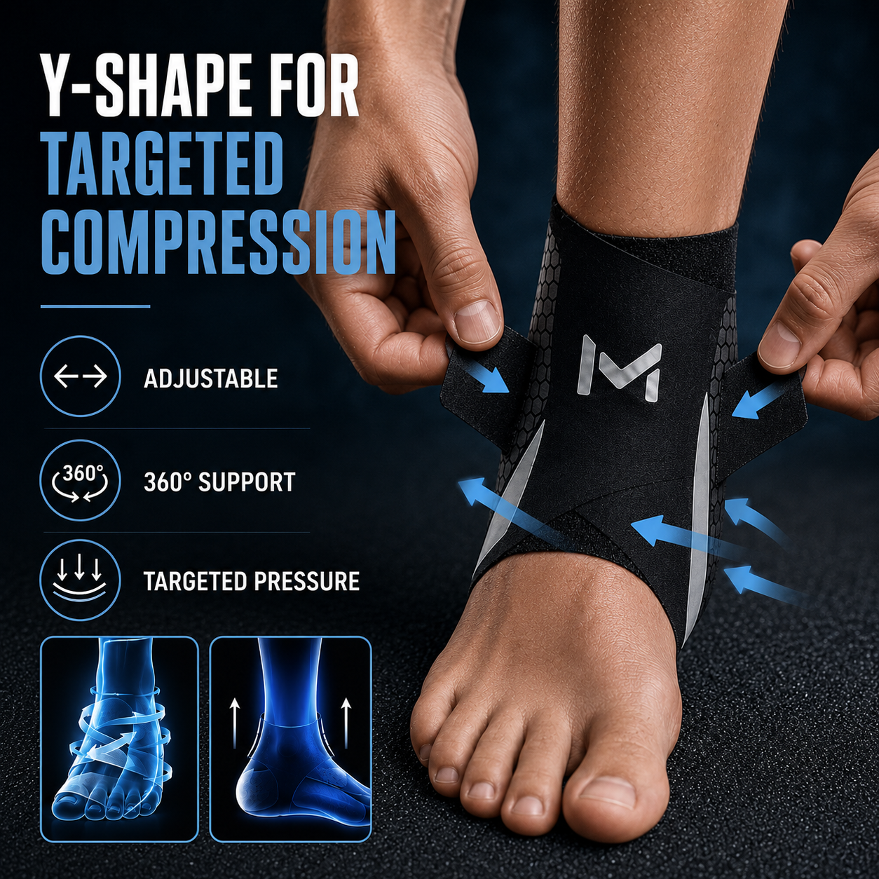 Celrien | StrideSentry Adjustable Ankle Support Sleeve