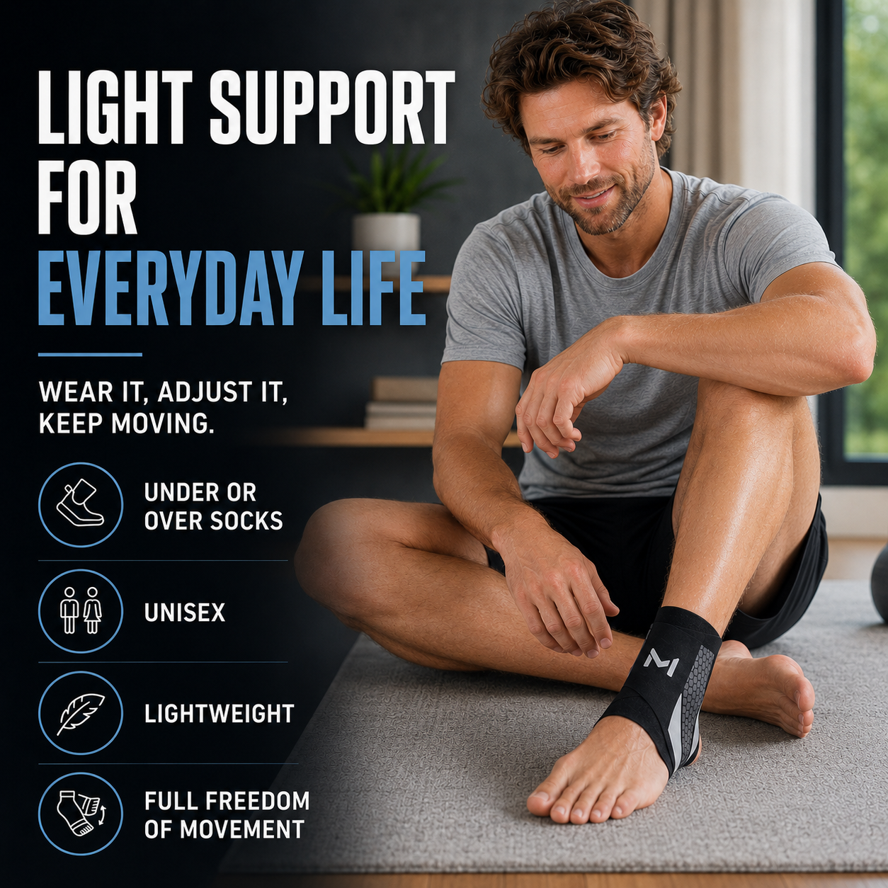 Celrien | StrideSentry Adjustable Ankle Support Sleeve