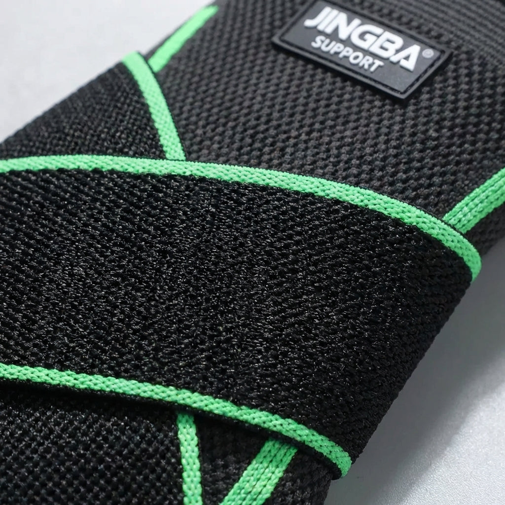 Adjustable compression ankle brace with cross-strap support for activity and recovery