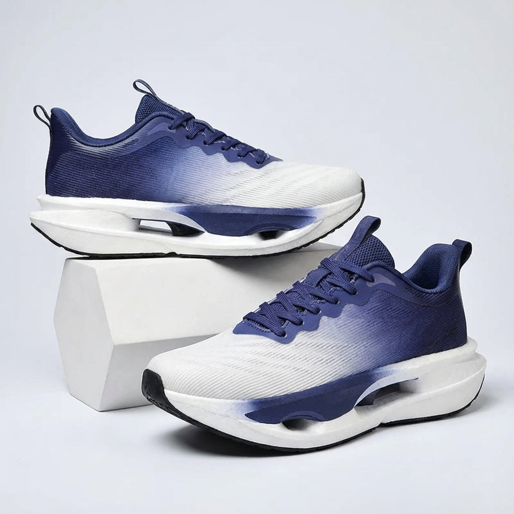 Men's low-top running shoe with lightweight cushioning and breathable upper