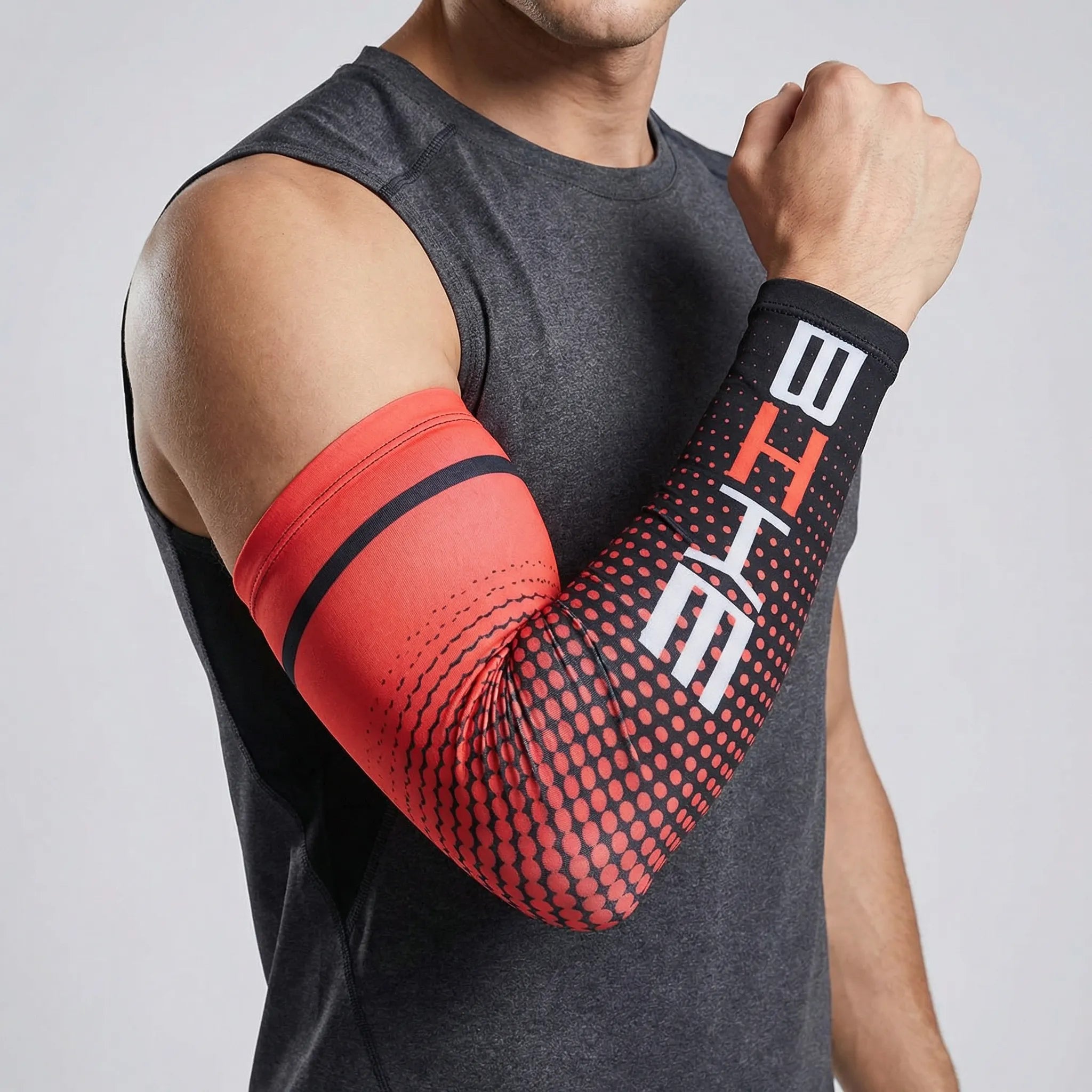 Unisex cooling arm sleeves with sun protection and reflective accents