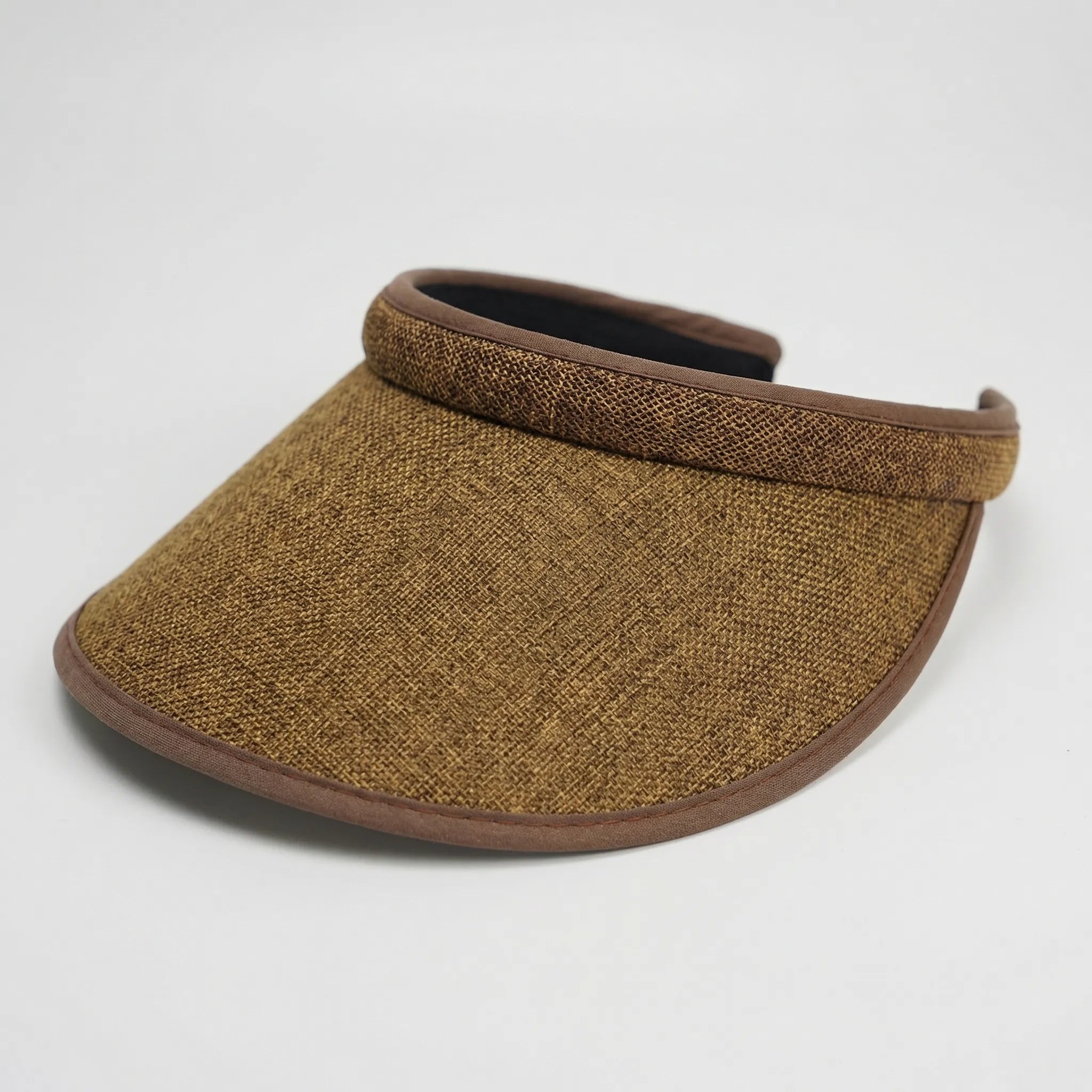 Women's clip-on sun visor lightweight foldable open top design