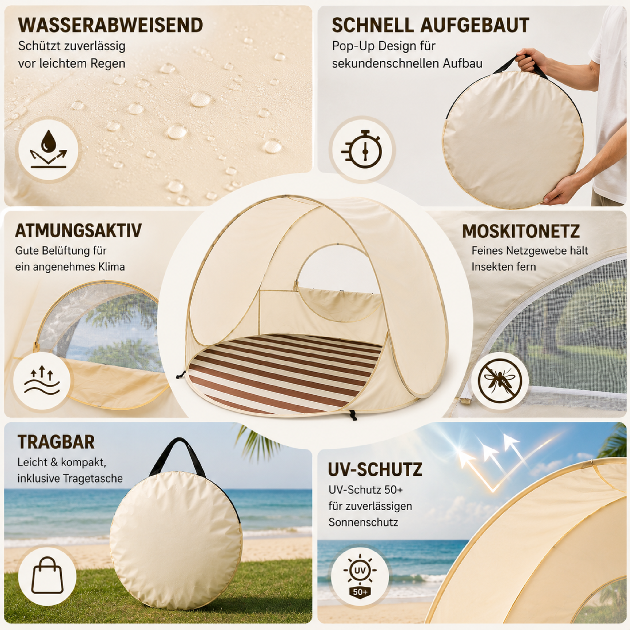 Celrien | Sunverra Pop-Up Beach Tent