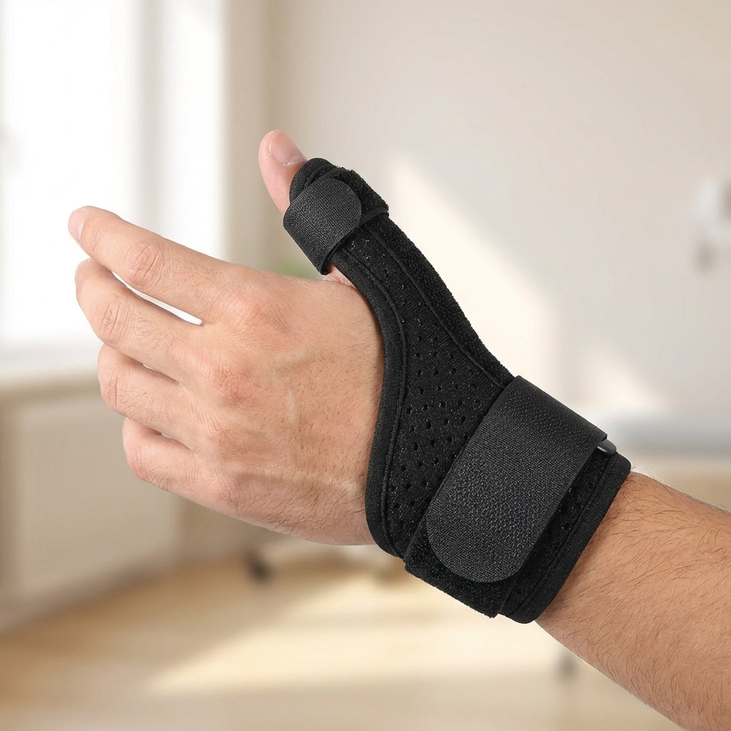 Adjustable thumb stabilizer wrist brace for pain relief support