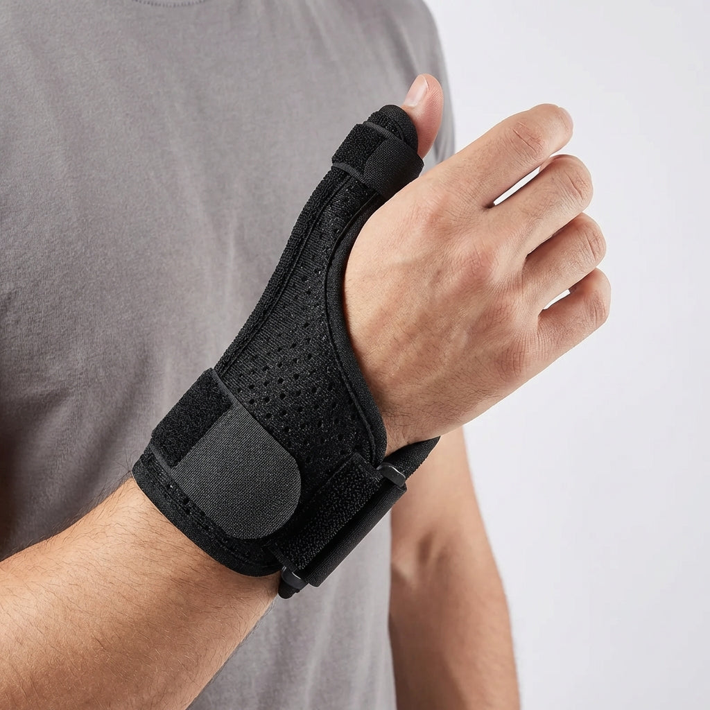 Adjustable thumb stabilizer wrist brace for pain relief support