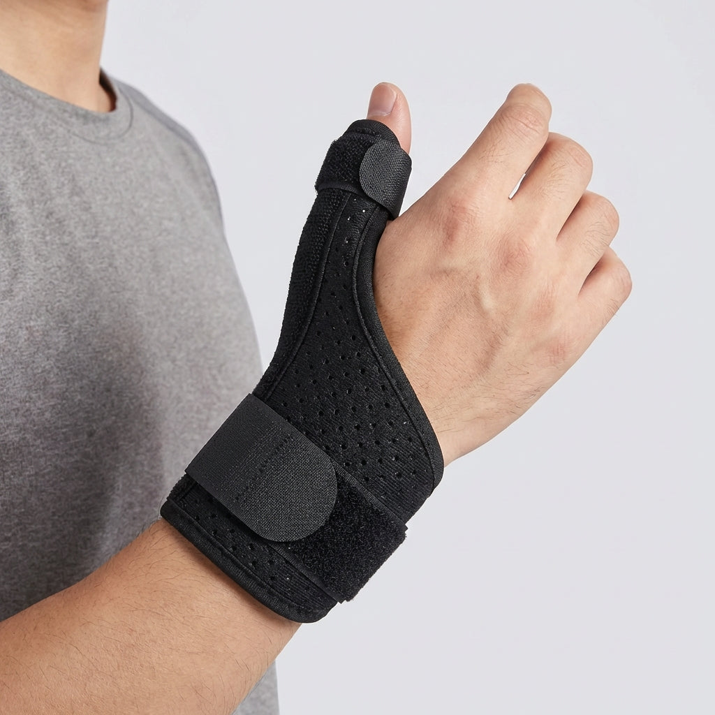 Adjustable thumb stabilizer wrist brace for pain relief support