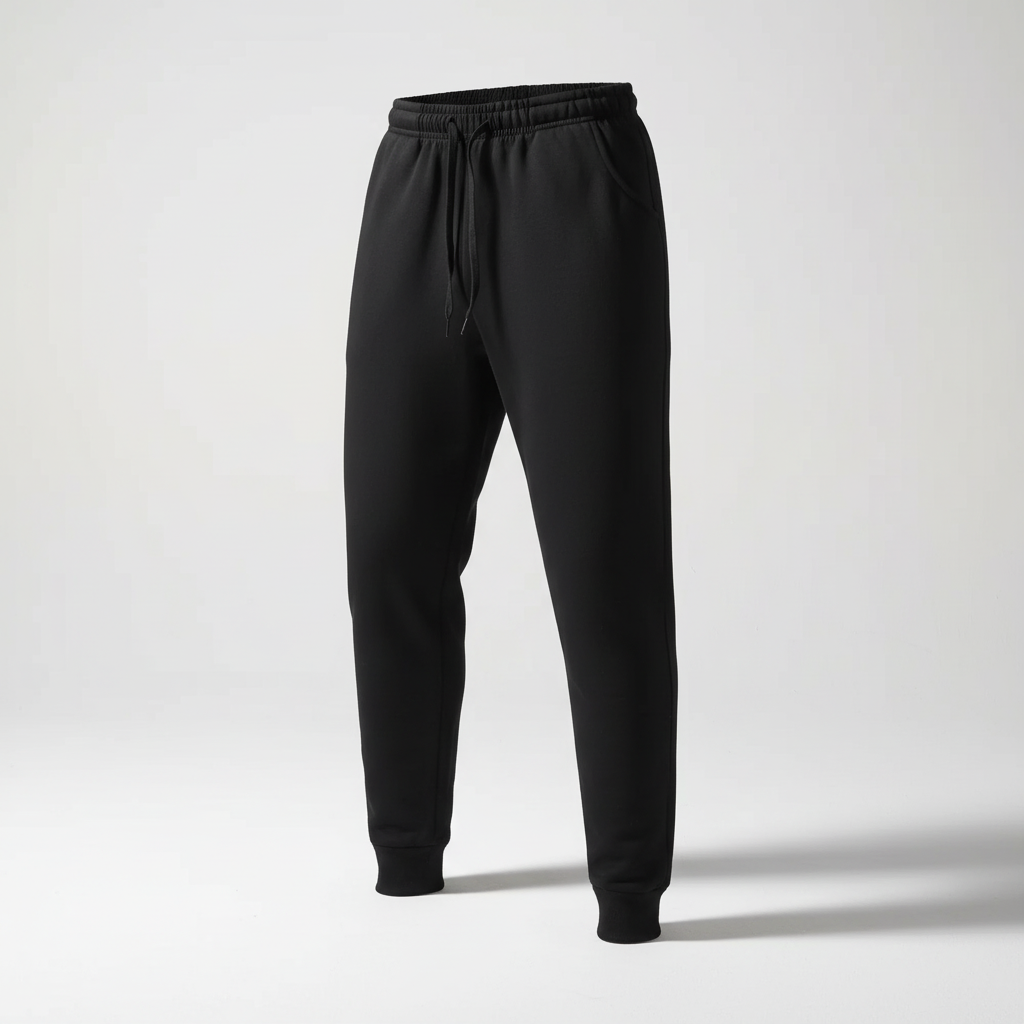 Men's warm breathable joggers with tapered cut and ankle cuffs