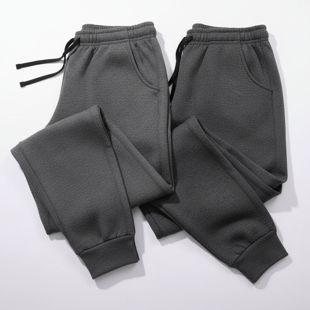 Men's warm breathable joggers with tapered cut and ankle cuffs