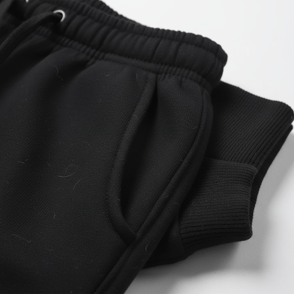 Men's warm breathable joggers with tapered cut and ankle cuffs
