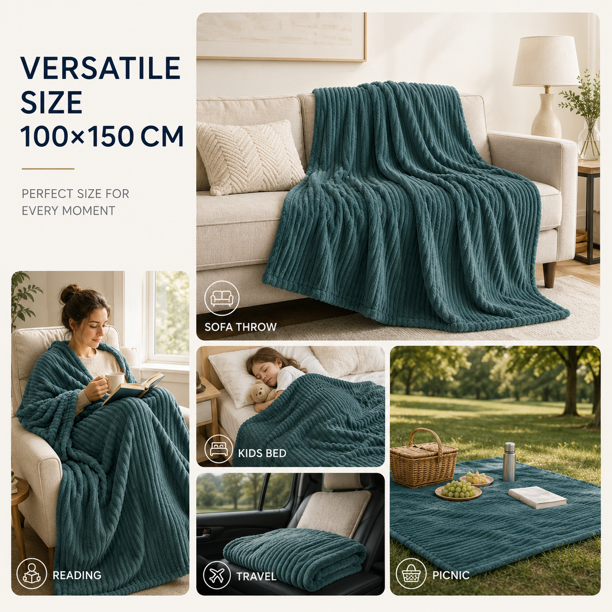 Celrien | Thick Coral Velvet Throw