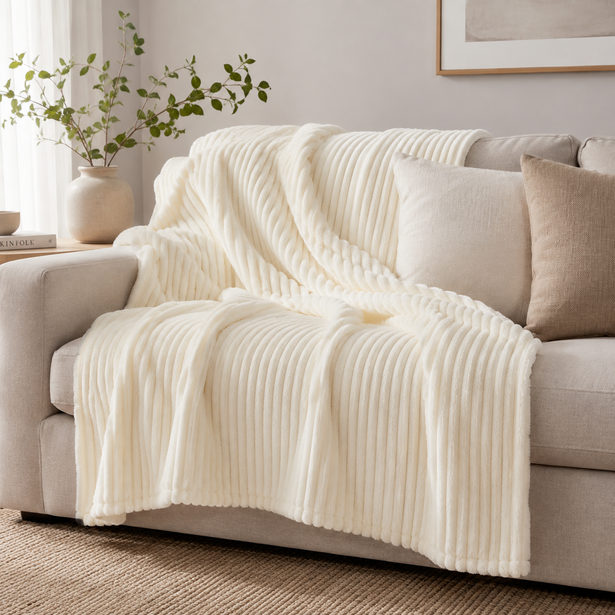 Celrien | Thick Coral Velvet Throw