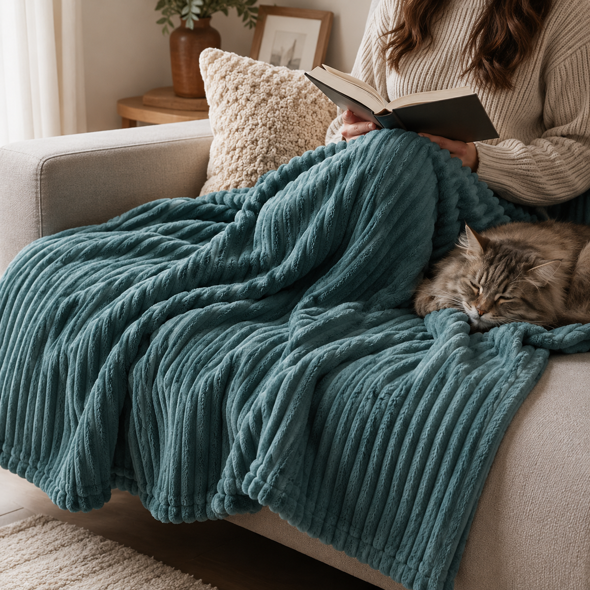 Celrien | Thick Coral Velvet Throw